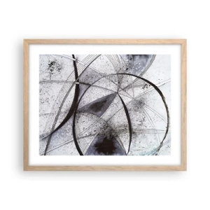 Pôster com moldura de carvalho claro - Fantasia futurista - 50x40 cm