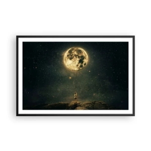 Pôster com moldura preta - Aquele que roubou a lua - 91x61 cm