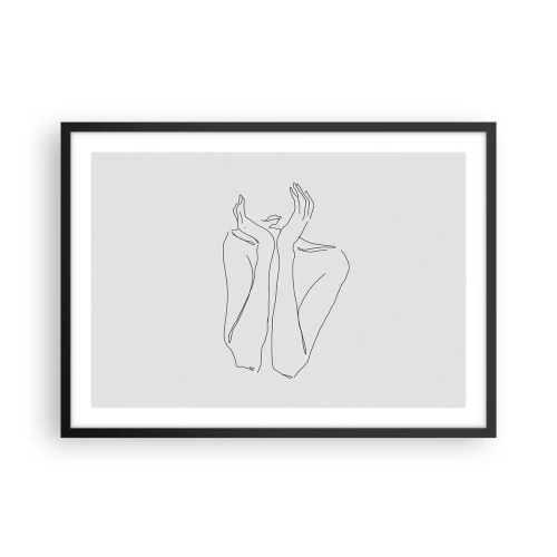 Pôster com moldura preta - Com o que sonham as meninas - 70x50 cm