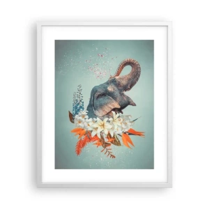 Pôster em moldura branca - Um rugido de alegria - 40x50 cm