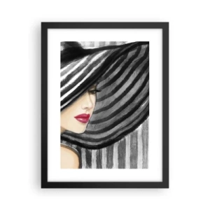 Pôster com moldura preta - Onde encontrar-te? - 30x40 cm