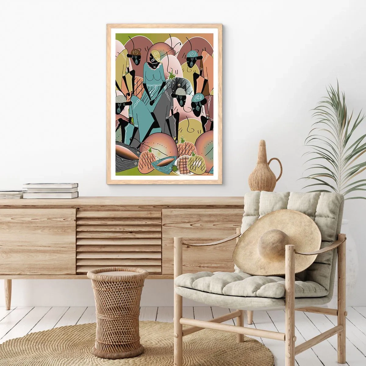 Pôster com moldura de carvalho claro - Uma grande festa se aproxima - 40x50 cm