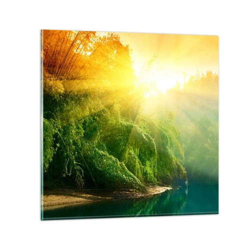 Quadro em vidro - Afogar-se ao sol e à sombra - 30x30 cm