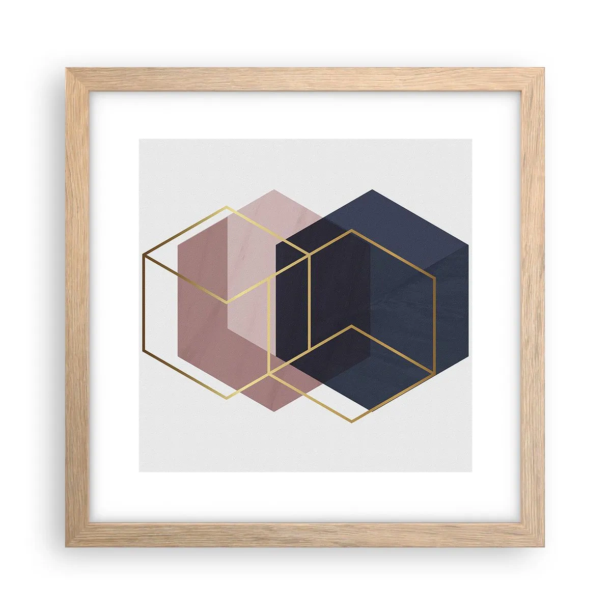Pôster com moldura de carvalho claro - O poder da simplicidade - 30x30 cm