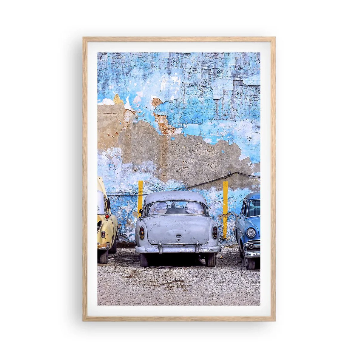 Pôster com moldura de carvalho claro - Encontro de Veteranos - 61x91 cm