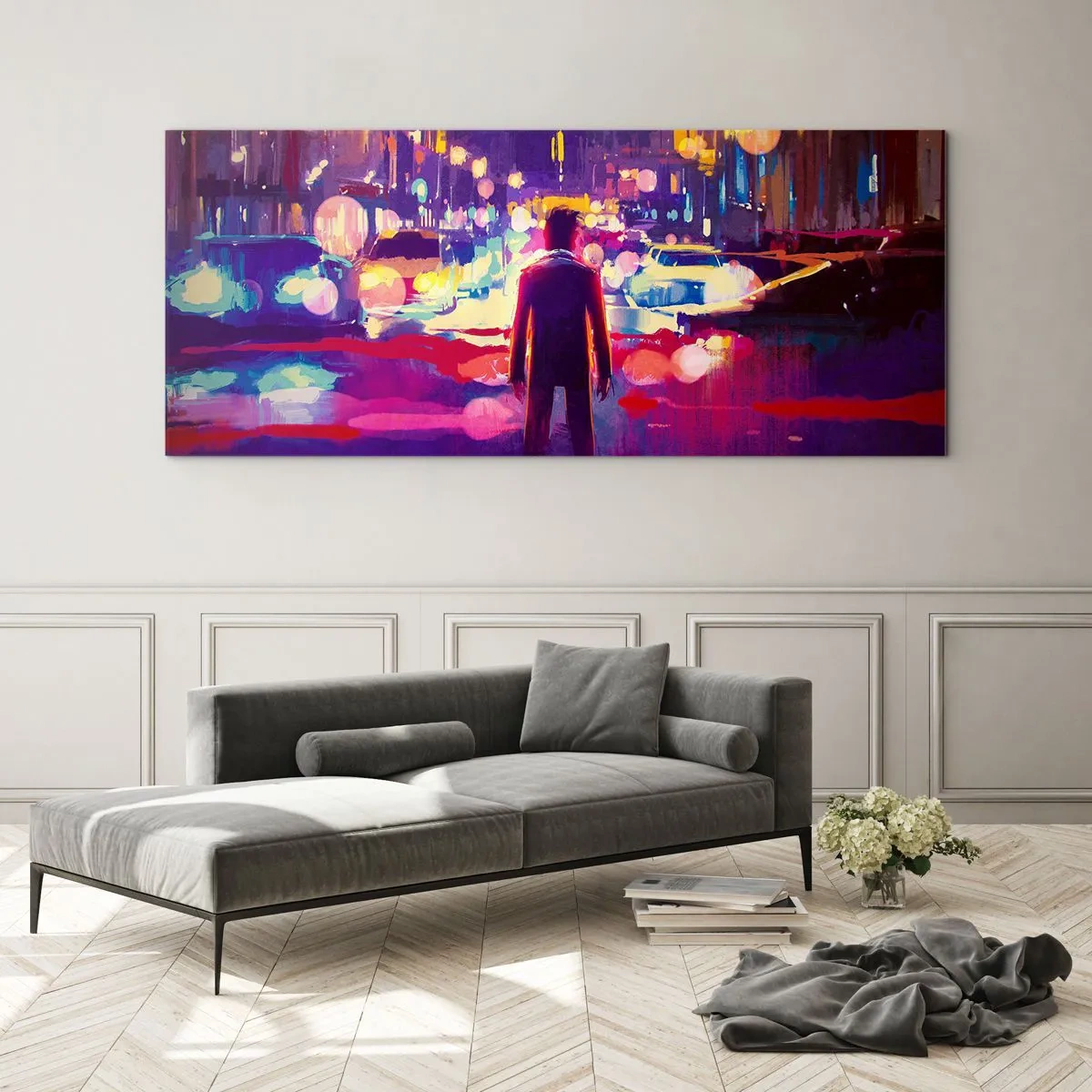 Quadro em vidro - Imerso na luz - 90x30 cm