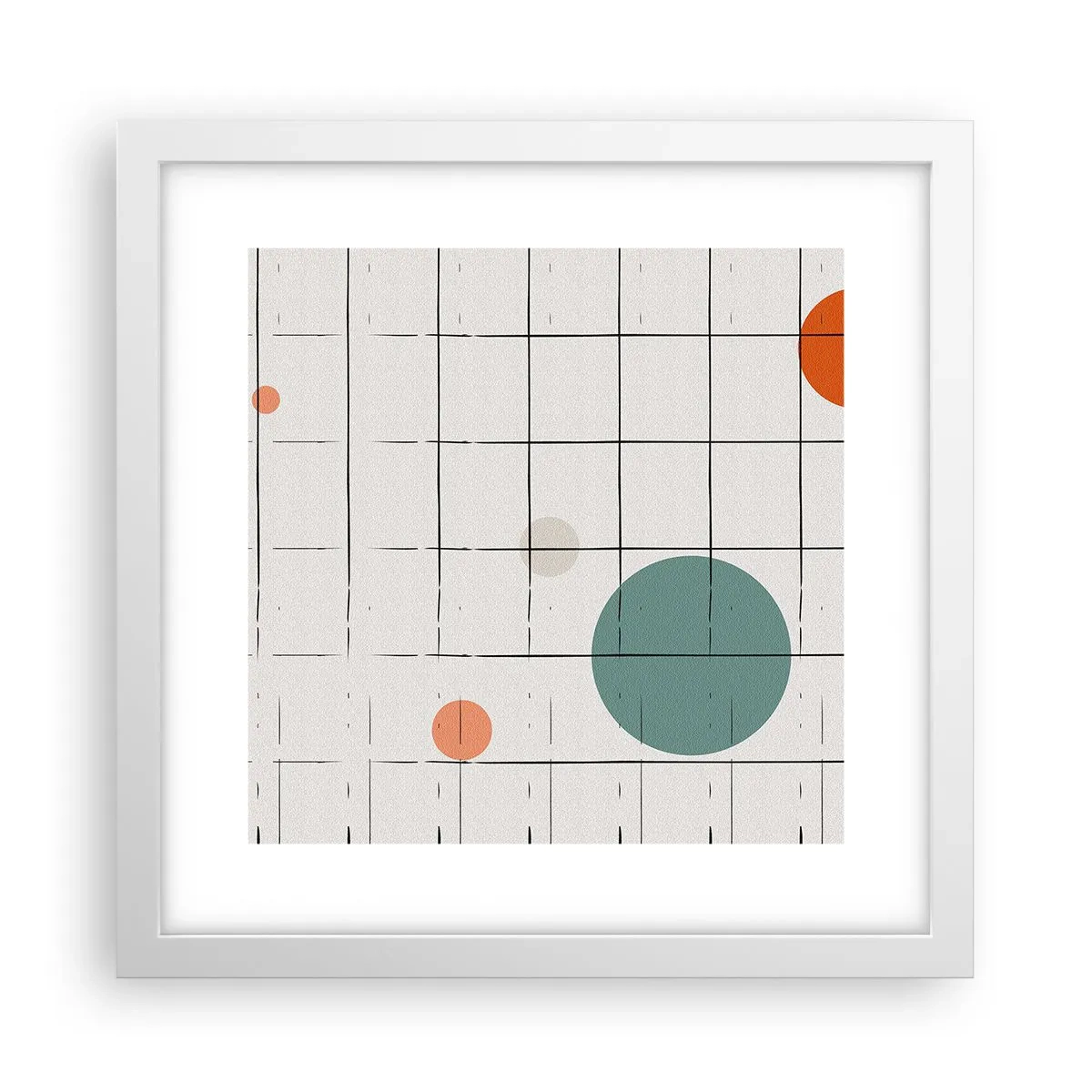 Pôster em moldura branca - Encurralado. Nós ou eles? - 30x30 cm