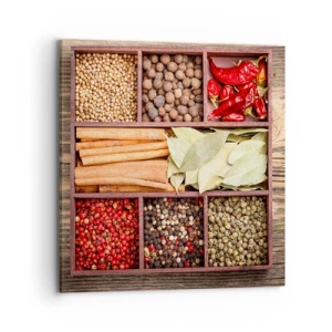 Quadro em tela - Ordem das formas, um ramo de aromas - 70x70 cm