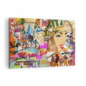 Quadro em tela - Flashbacks das férias - 120x80 cm