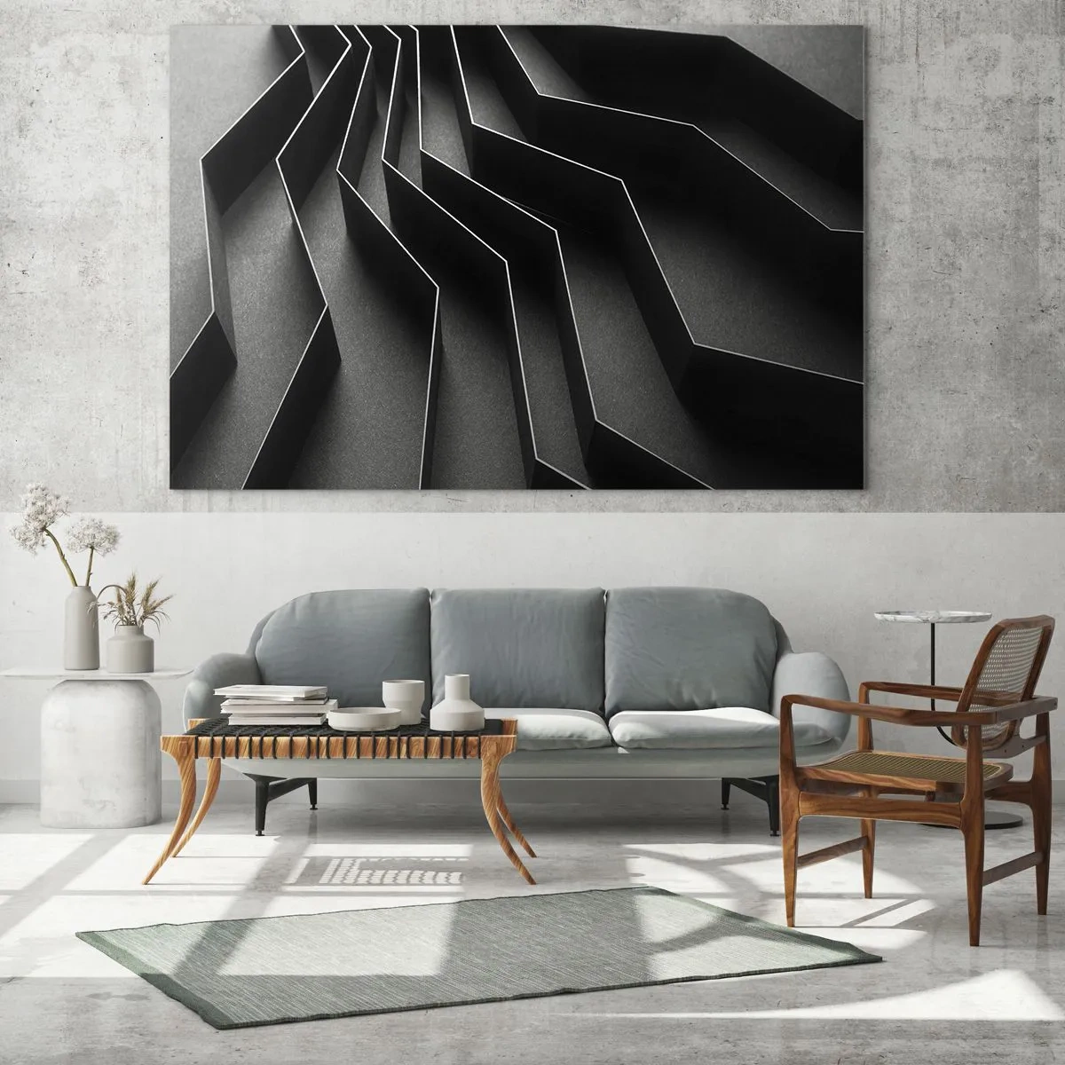 Quadro em vidro - Ordem espacial - 120x80 cm