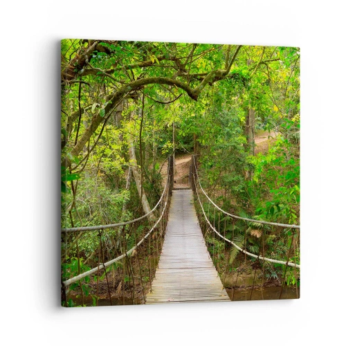 Quadro em tela - Porque há uma videira a crescer no jardim - 30x30 cm