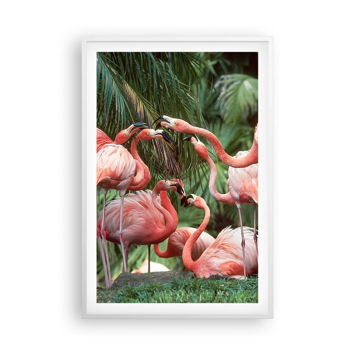 Pôster em moldura branca - Fofocas da tarde - 61x91 cm