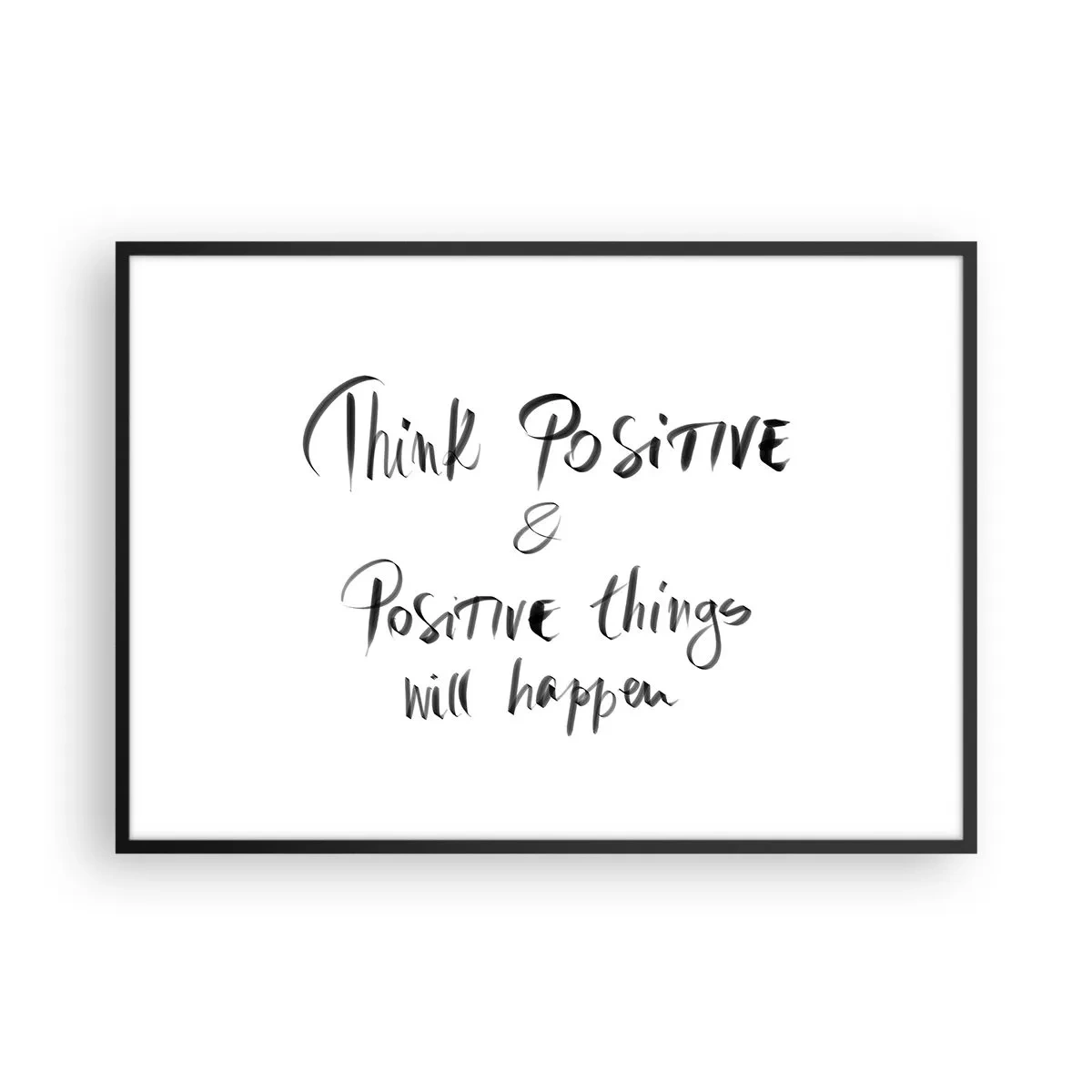 Pôster com moldura preta - Como viver? - 100x70 cm