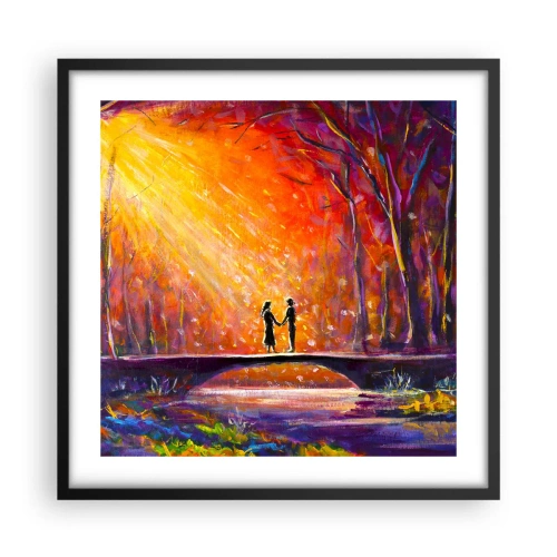 Pôster com moldura preta - O céu também os ama - 50x50 cm