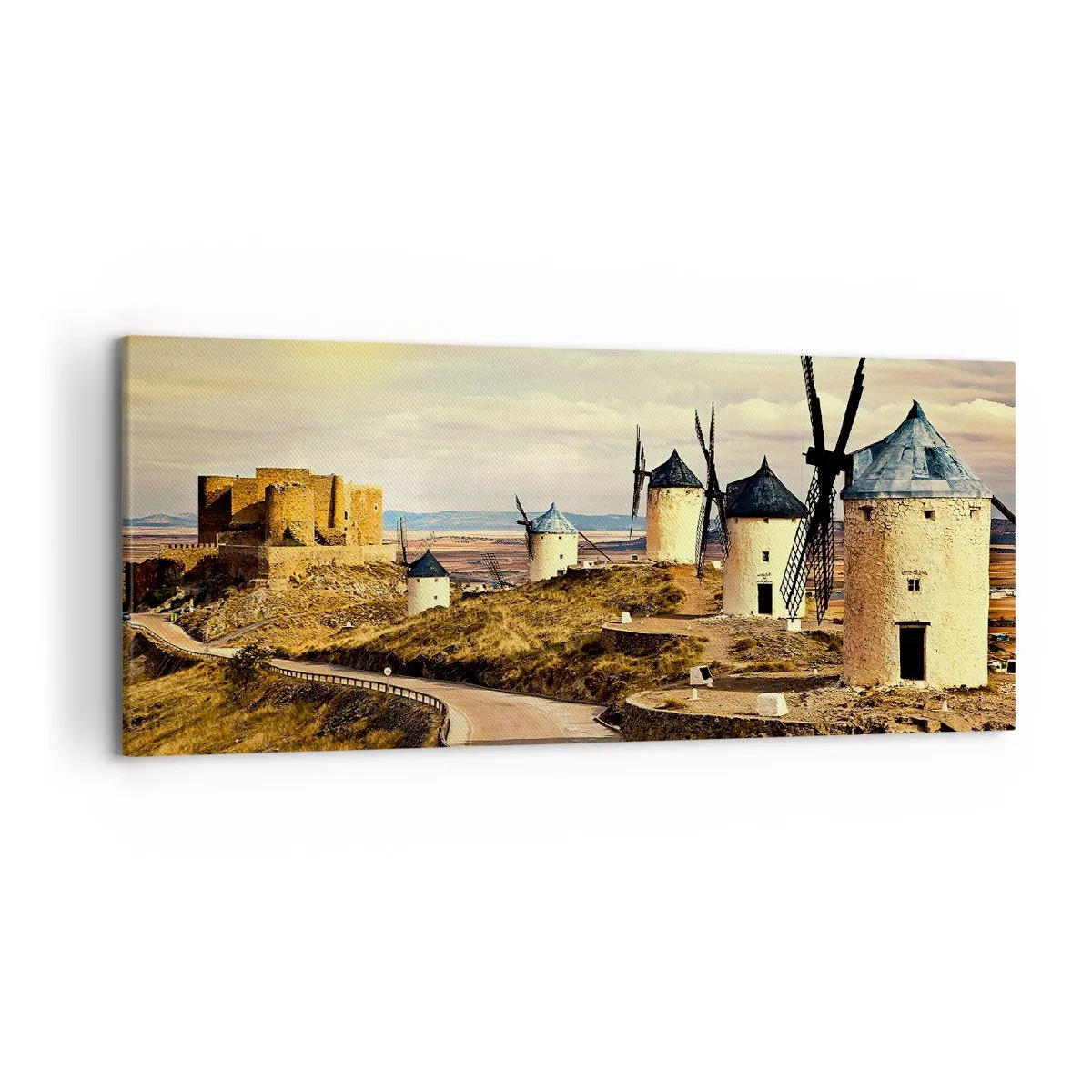 Quadro em tela - Dom Quixote está prestes a aparecer - 120x50 cm