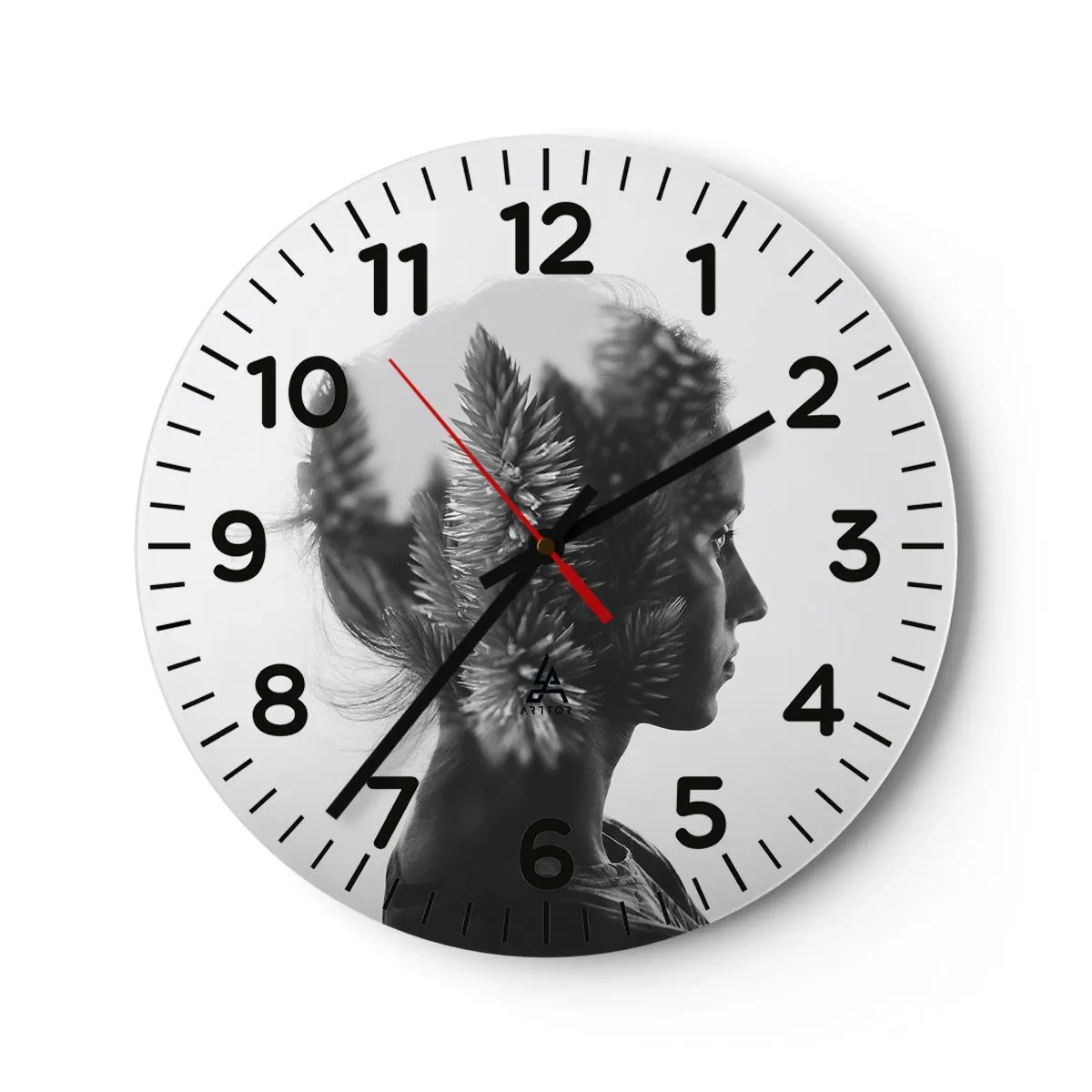 Relógio de parede - Relógio em vidro - A senhora do pinhal - 30x30 cm