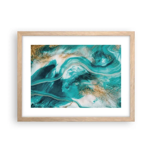 Pôster com moldura de carvalho claro - Rio do Ouro - 40x30 cm