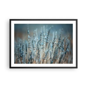 Pôster com moldura preta - Prado perfumado - 70x50 cm