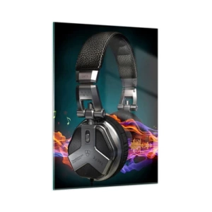 Quadro em vidro - No fogo da música - 50x70 cm