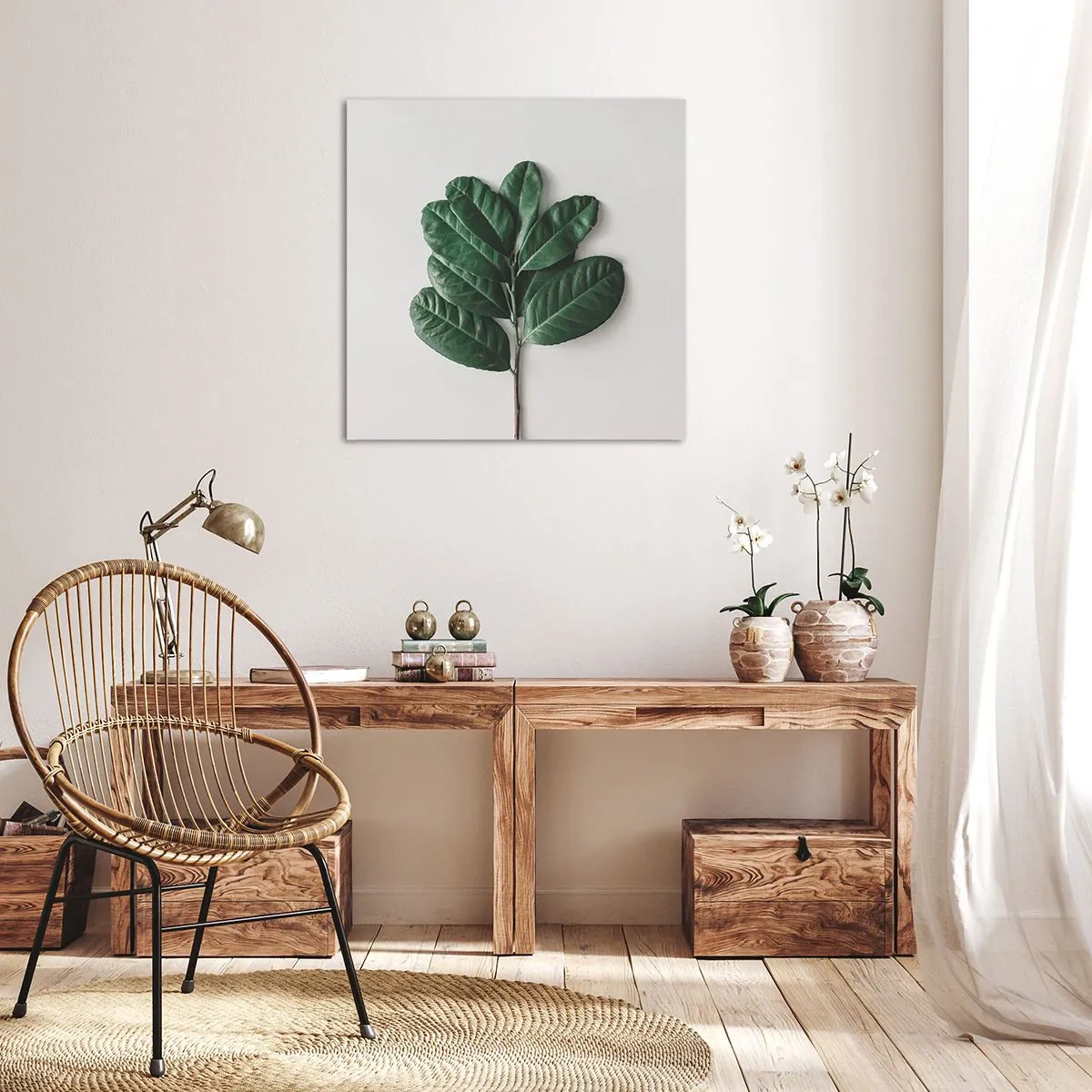 Quadro em tela - Desenho da própria natureza - 70x70 cm
