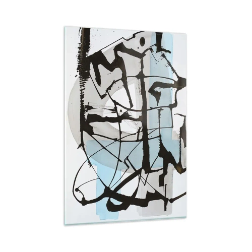 Quadro em vidro - Azul mesmo assim - 80x120 cm