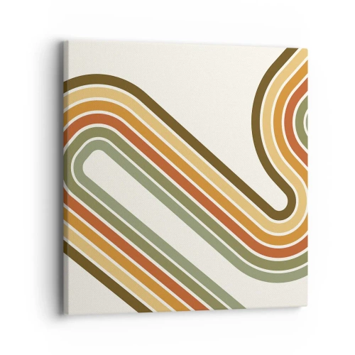 Quadro em tela - Ziguezague para o destino - 40x40 cm