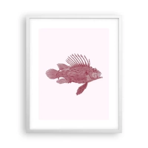 Pôster em moldura branca - Um habitante de águas exóticas - 40x50 cm