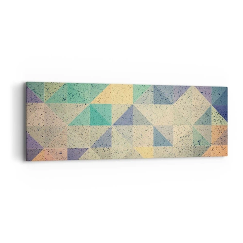 Quadro em tela - República dos triângulos - 90x30 cm