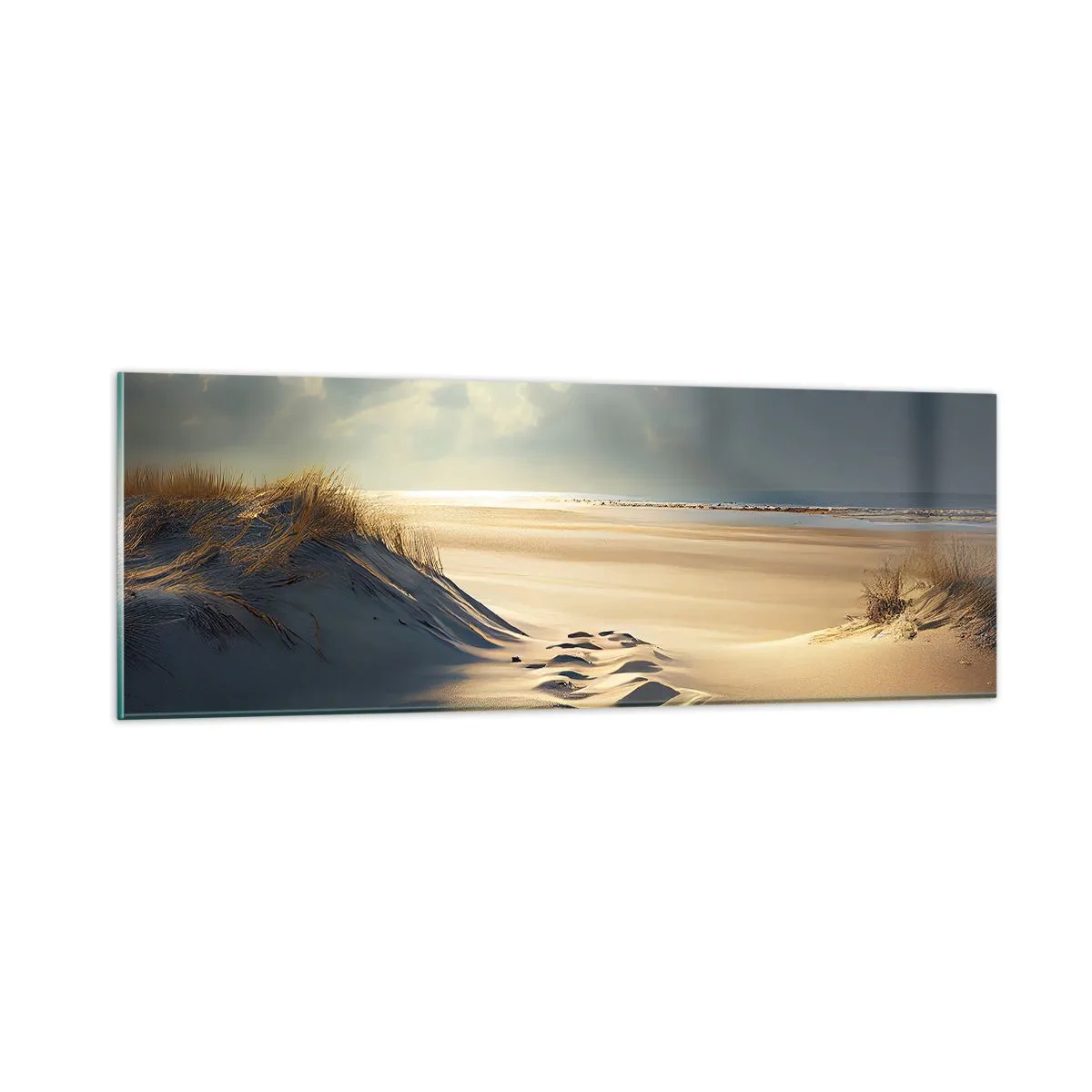 Quadro em vidro - Uma paisagem relaxante - 90x30 cm