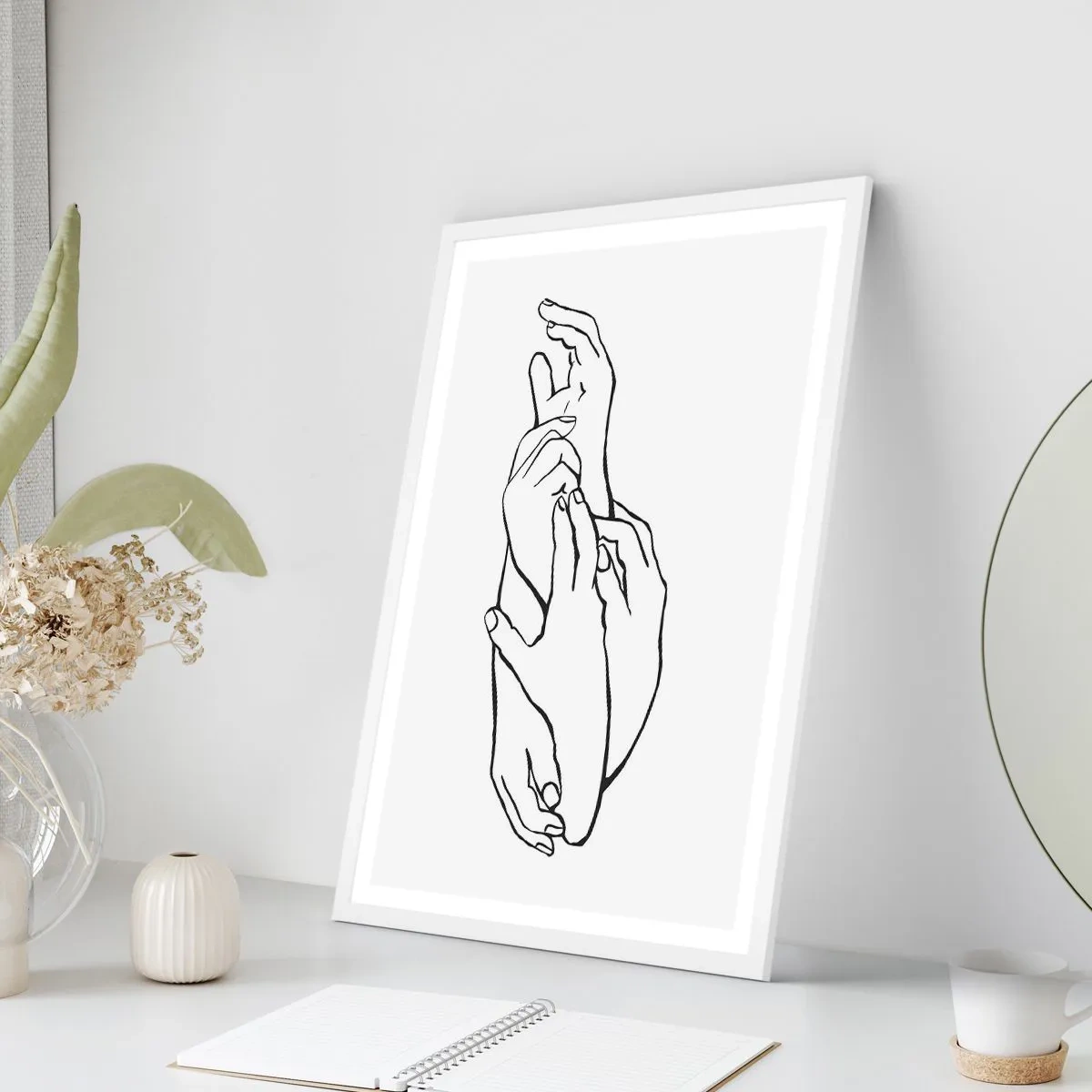 Pôster em moldura branca - Bom toque - 61x91 cm