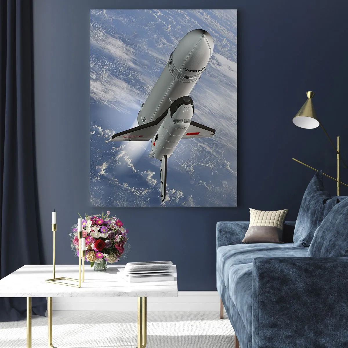 Quadro em vidro - Ascensão cósmica - 80x120 cm