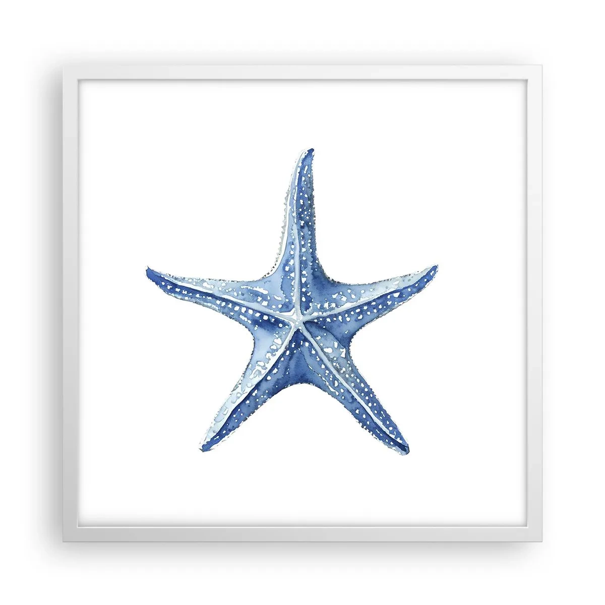 Pôster em moldura branca - Estrela do mar - 50x50 cm