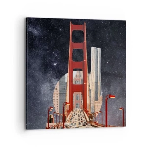 Quadro em tela - Sempre no centro - 70x70 cm