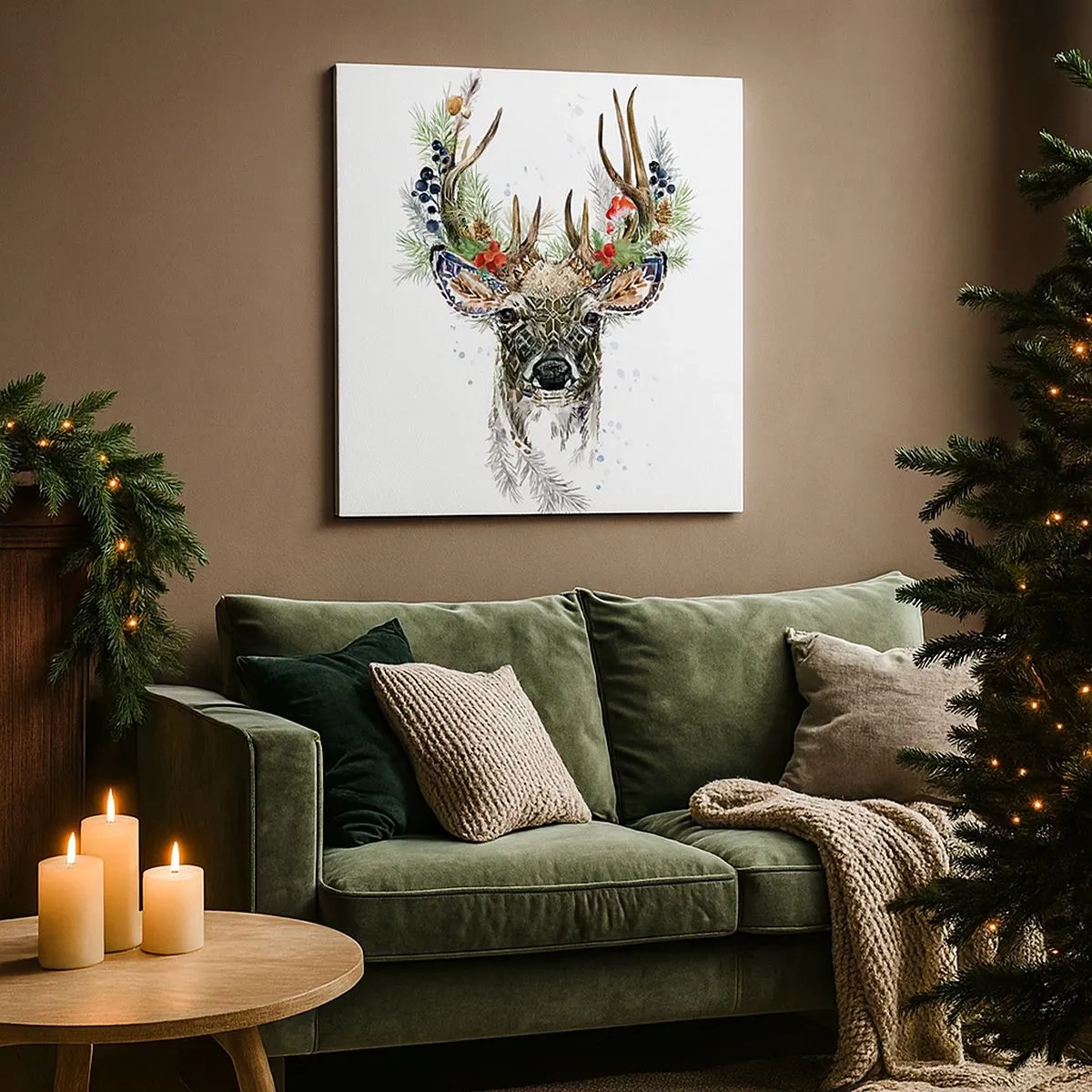 Quadro em tela - Num manto festivo - 30x30 cm