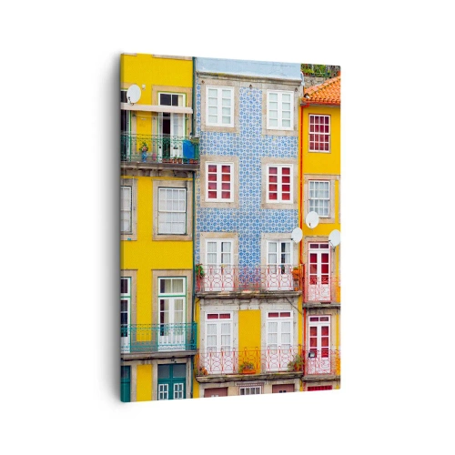 Quadro em tela - Cores da cidade velha - 50x70 cm
