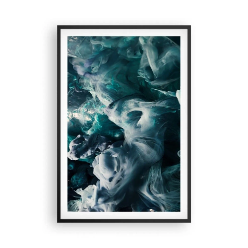 Pôster com moldura preta - Movimento de cores - 61x91 cm