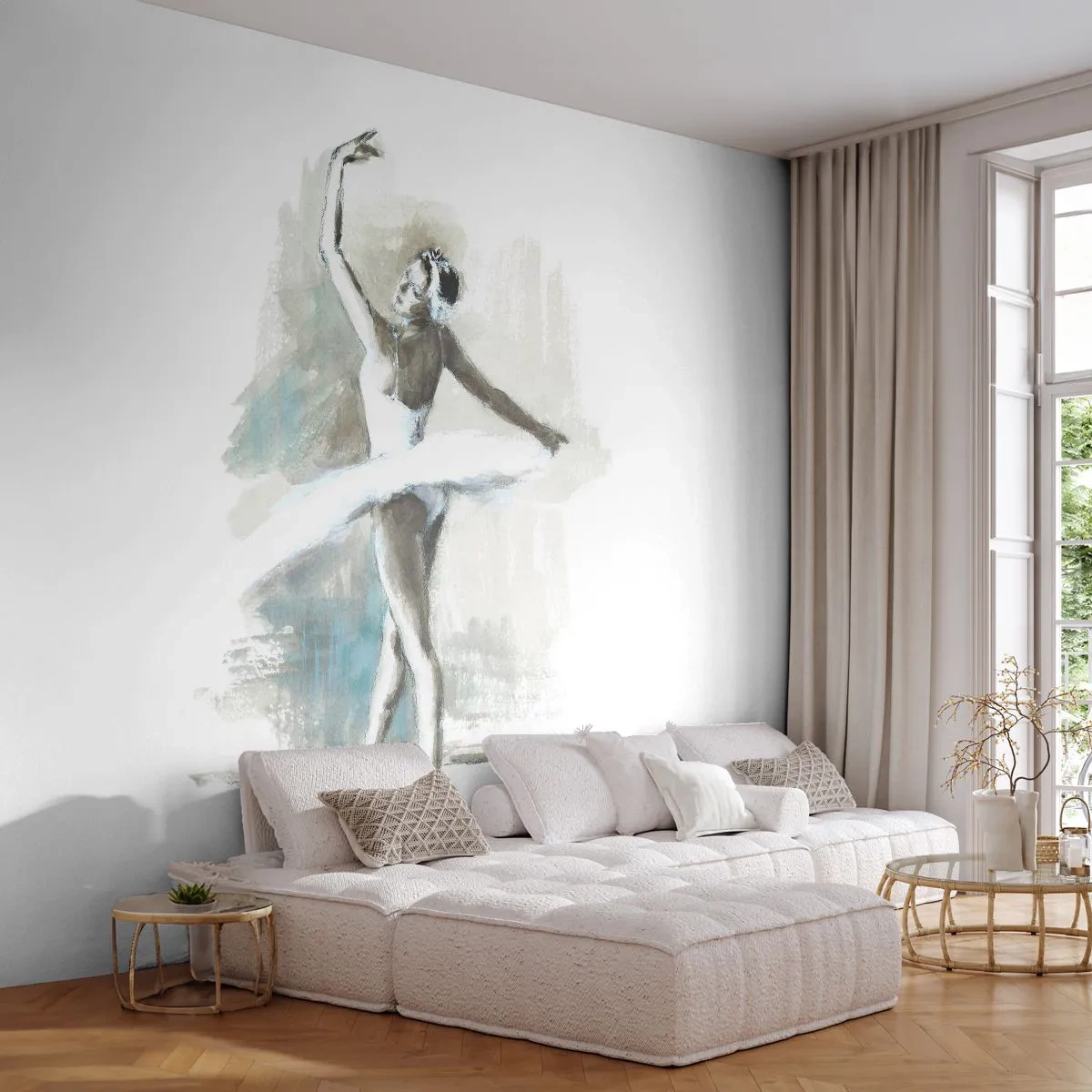 Papel de Parede Standard Eco - Encantada num cisne - Bailarina, Dança, Balé - 350x256 cm