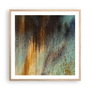 Pôster com moldura de carvalho claro - Uma composição colorida não acidental - 60x60 cm