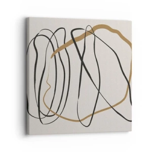 Quadro em tela - Composição – dança em loop - 30x30 cm
