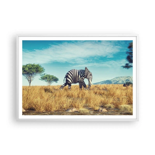 Pôster em moldura branca - Cinza não está mais na moda - 100x70 cm