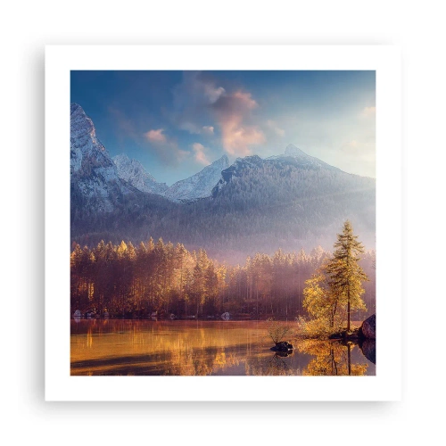 Pôster - Nas montanhas e vales - 50x50 cm