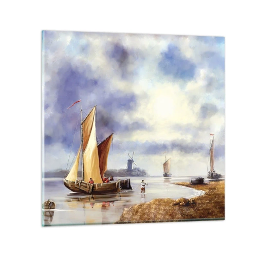 Quadro em vidro - O regresso dos marinheiros - 30x30 cm