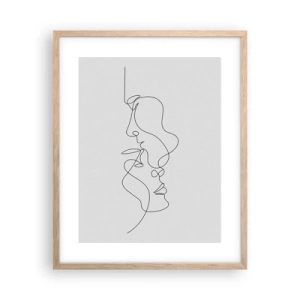 Pôster com moldura de carvalho claro - O calor dos desejos amargos - 40x50 cm