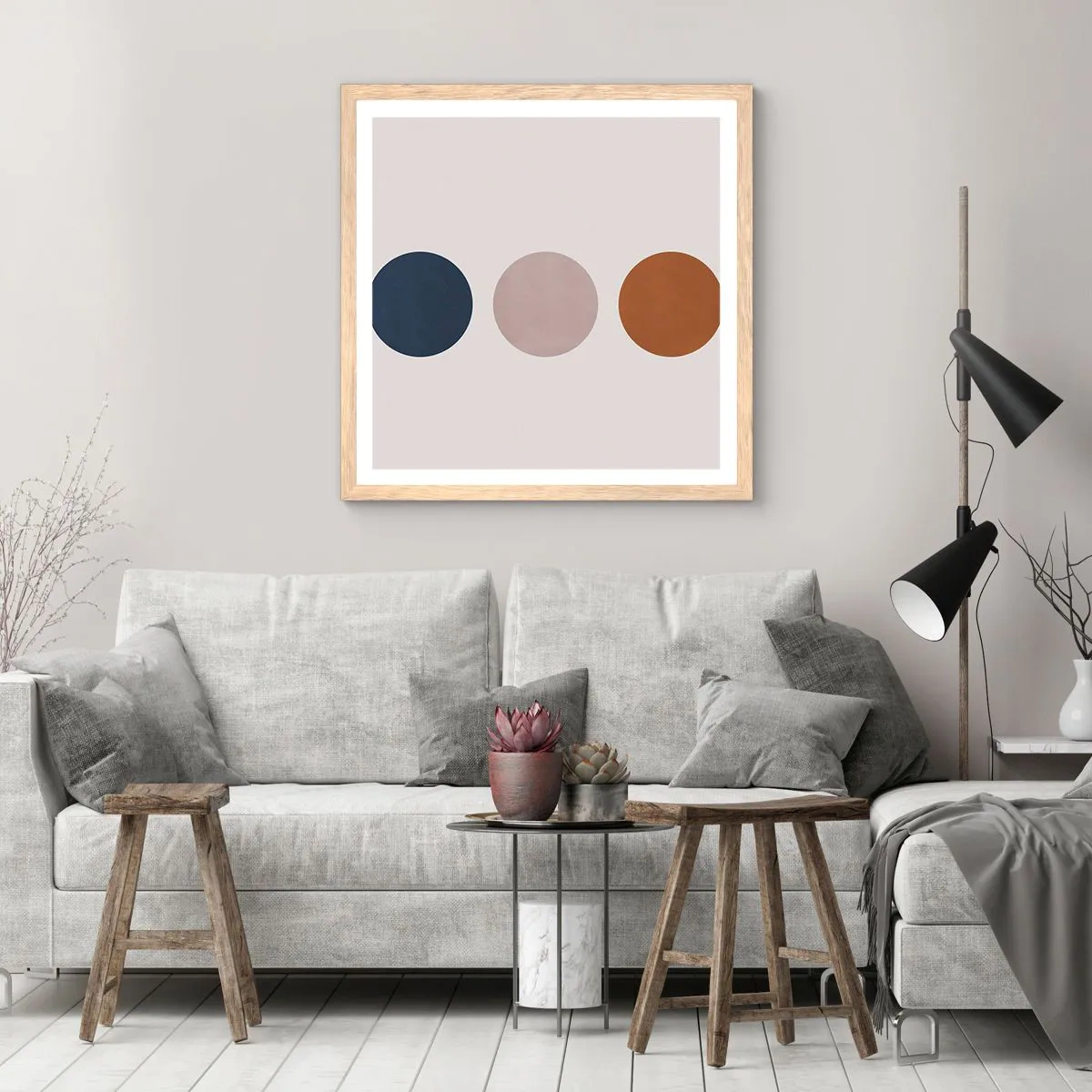 Pôster com moldura de carvalho claro - Um símbolo de excelência - 30x30 cm