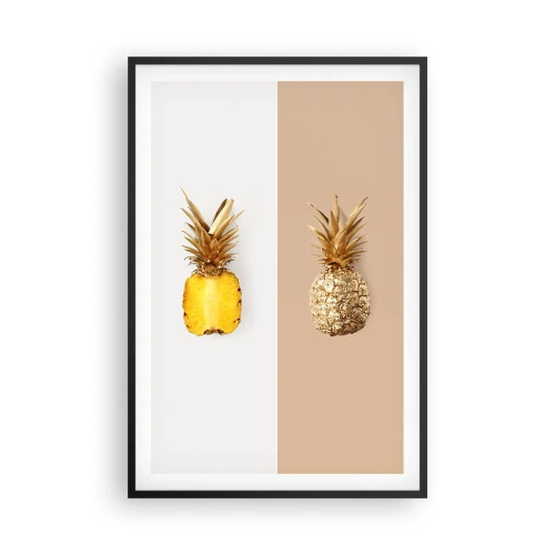 Pôster com moldura preta - Ananás para nós - 61x91 cm