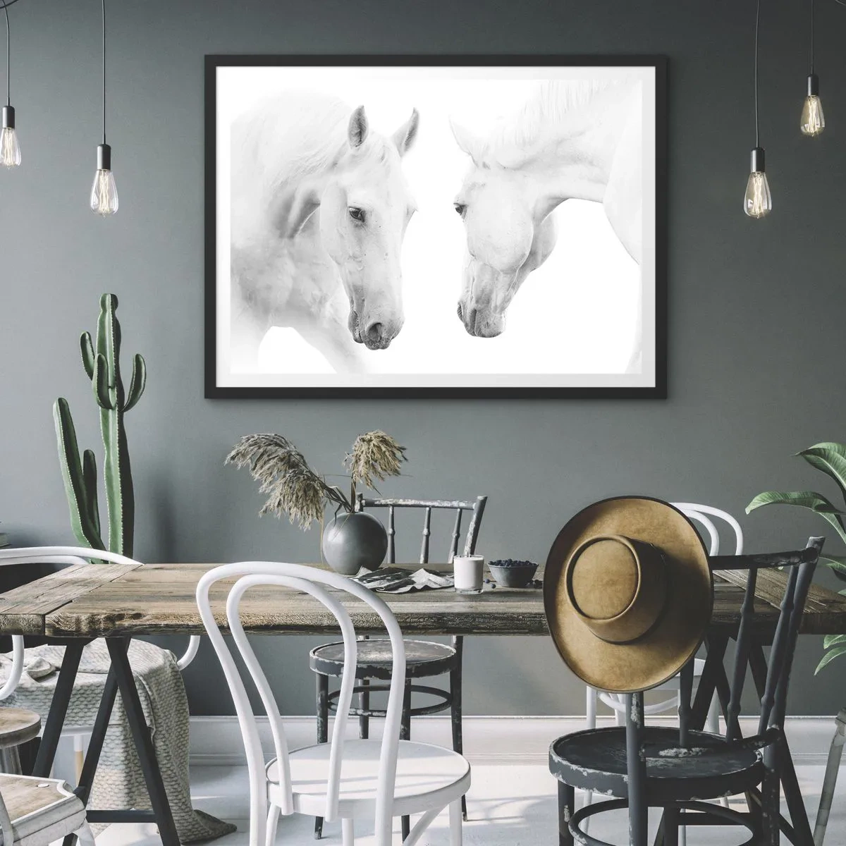 Pôster com moldura preta - Será amizade...? - 40x30 cm