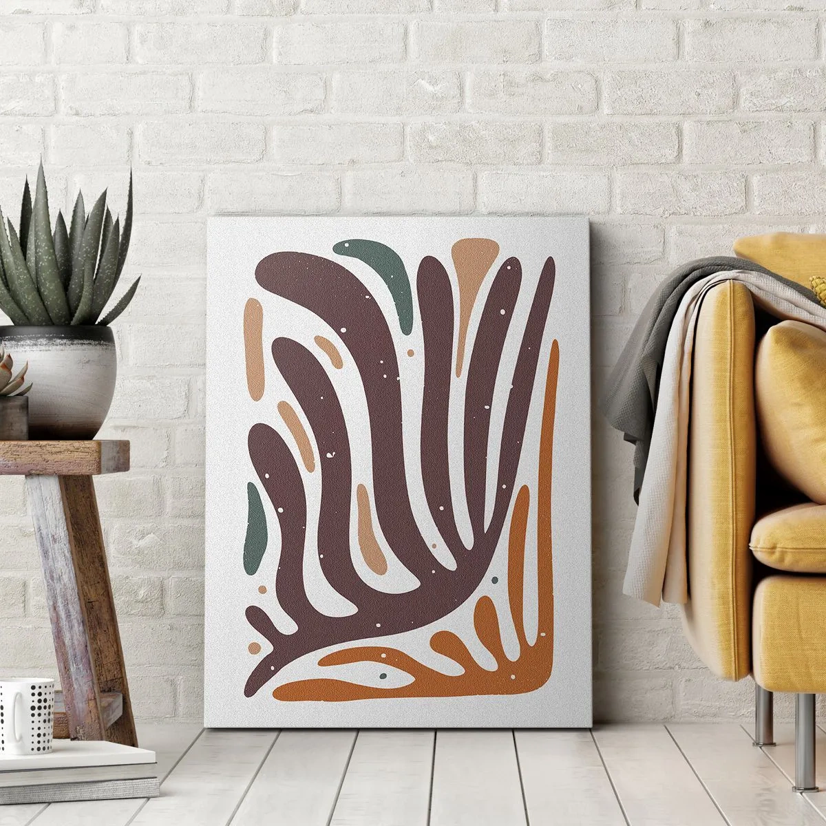 Quadro em tela - Composição orgánica radiante - 50x70 cm