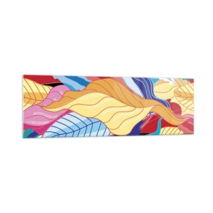 Quadro em vidro - Bagunça colorida - 160x50 cm