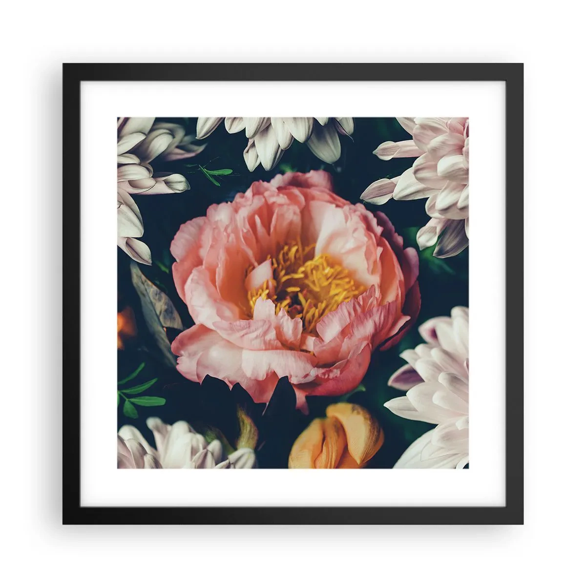 Pôster com moldura preta - Com o esplendor barroco - 40x40 cm