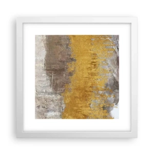 Pôster em moldura branca - Uma explosão dourada - 30x30 cm